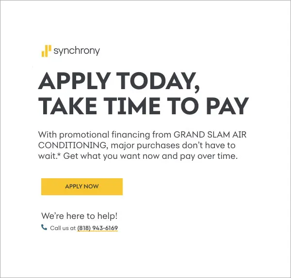 Synchrony Financing from Grand Slam Air Conditioning